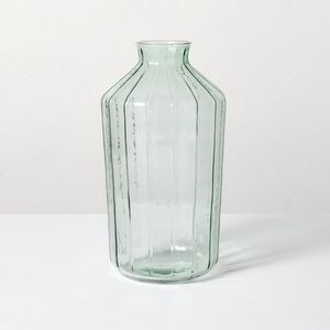 Hearth & Hand With Magnolia 14" Ribbed Glass Decorative Flower Vase